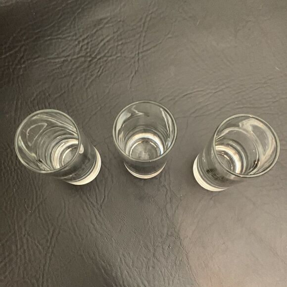 Patron Tequila 3 Ounce Shot Glass Silver Set Of 3 Bar Accessories Entertaining - Picture 3 of 5